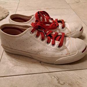Converse red and white Jack Purcell size 7 women